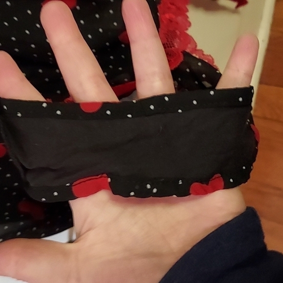 Cacique Valentine Heart Romper Lace Trim - Picture 10 of 11